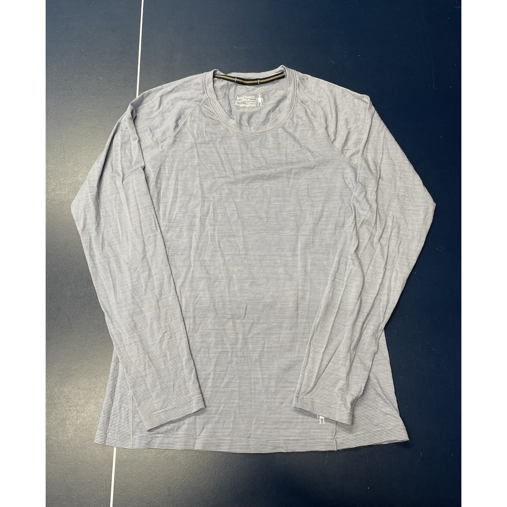 Smartwool Shirt Women's  Gray/Blue Merino 150 Long Sleeve Baselayer Thermal M